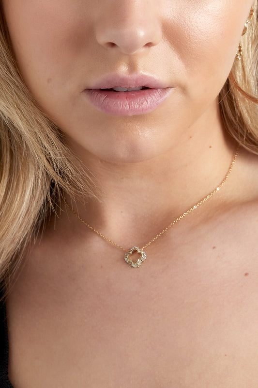 diamant klaver ketting