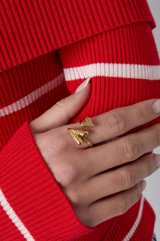 Affiné Duo RVS Ring Goud & Zilver Goud — RVS Waterproof Nikkelvrij | Tudor Gems