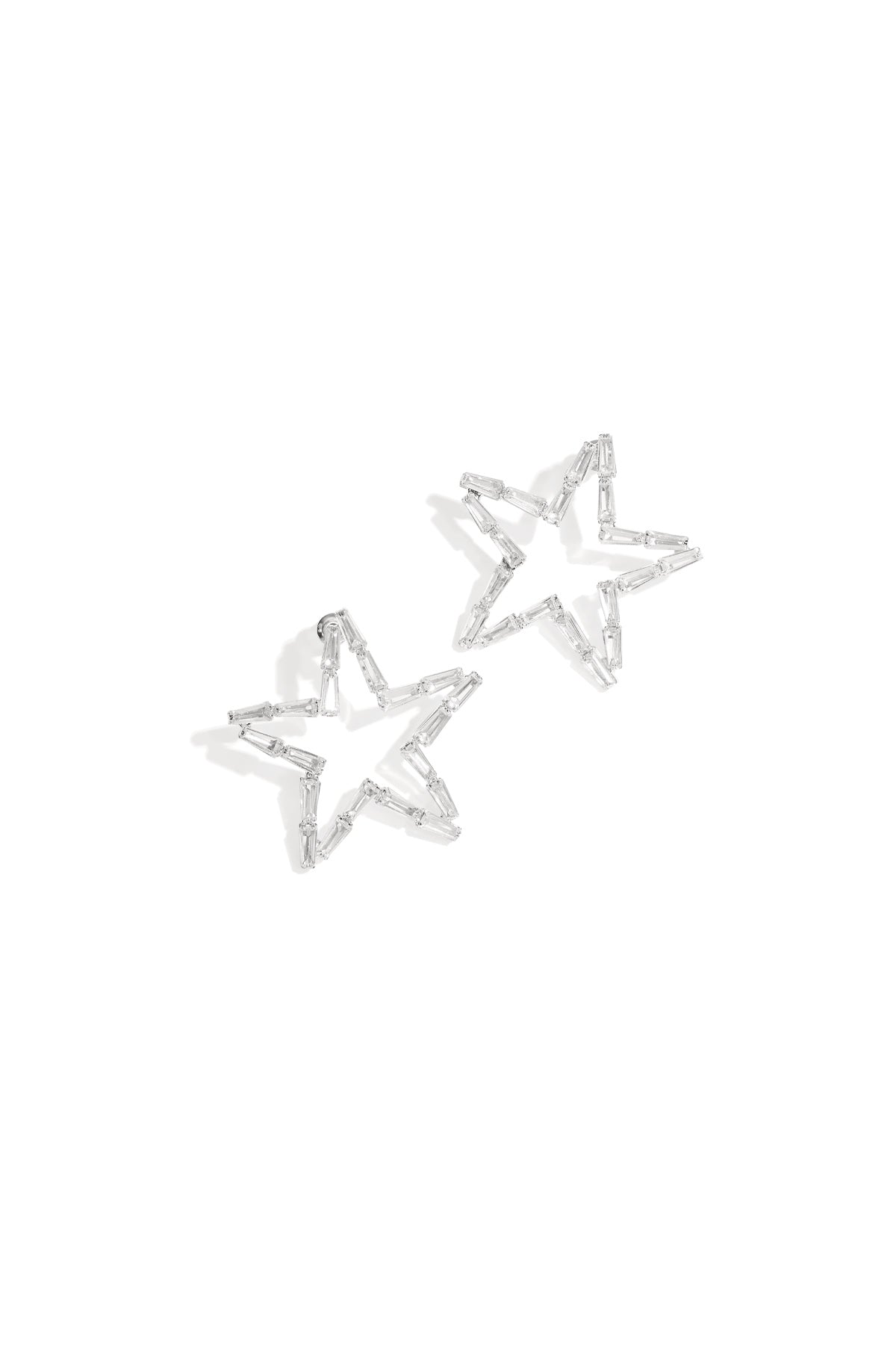 Goud & Zilver Celestia Crystal Star Oorbellen RVS Goud & Zilver – lifestyle shot | Tudor Gems