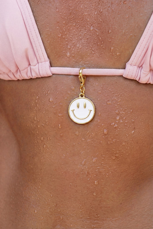 Sourire RVS Smiley Bedel Wit — RVS Waterproof Nikkelvrij | Tudor Gems