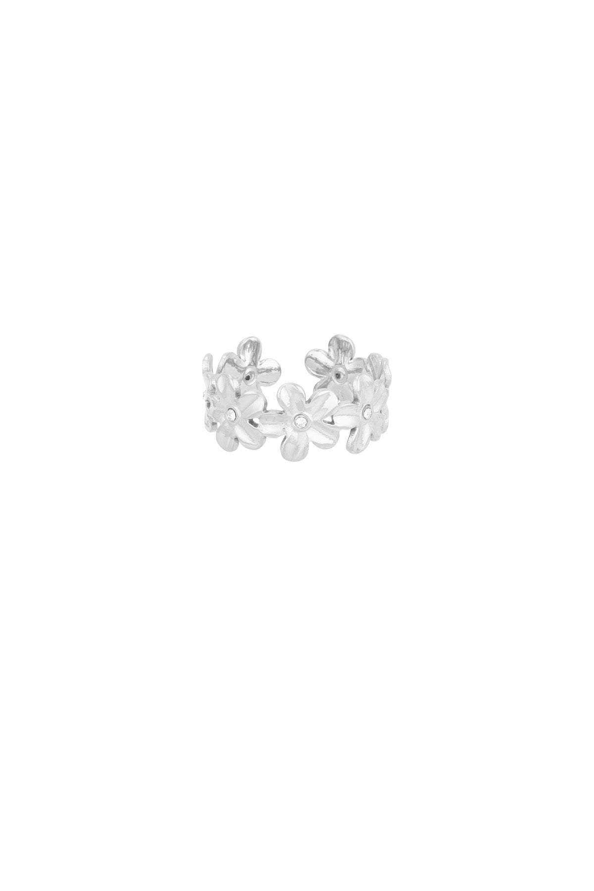 Goud & Zilver Flora Infinity Bloemen Ring RVS – Goud & Zilver – foto 5 | Tudor Gems