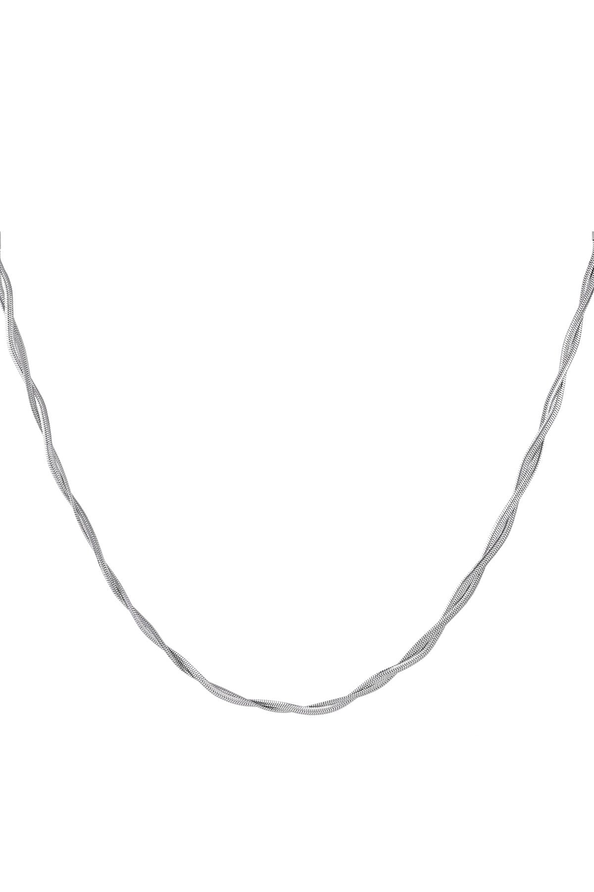 Goud & Zilver Twista Gedraaide Ketting RVS Goud & Zilver – gedragen op model | Tudor Gems