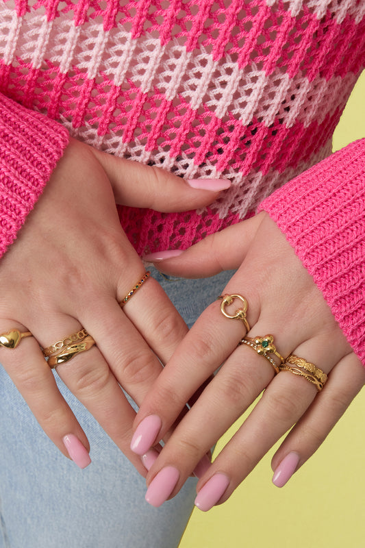 FloraRVS Bloemring Goud & Zilver Goud — RVS Waterproof Nikkelvrij | Tudor Gems