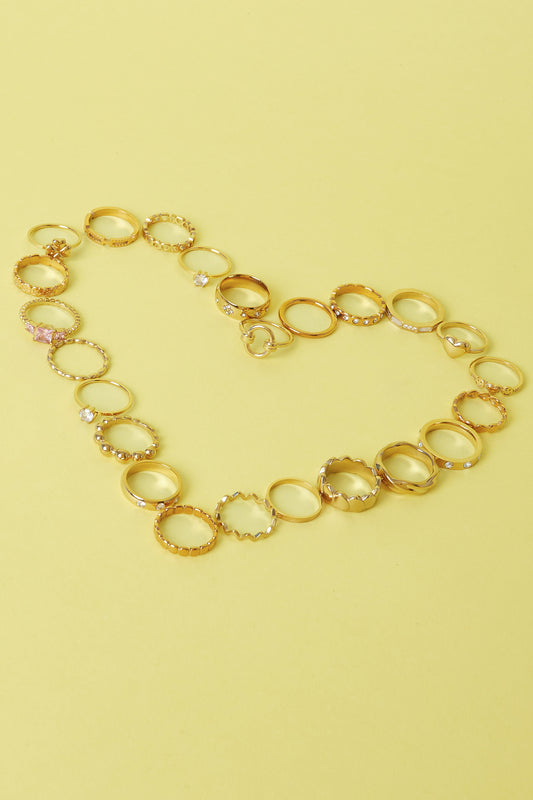 Valéa Wavy RVS Ring Goud & Zilver Goud — RVS Waterproof Nikkelvrij | Tudor Gems