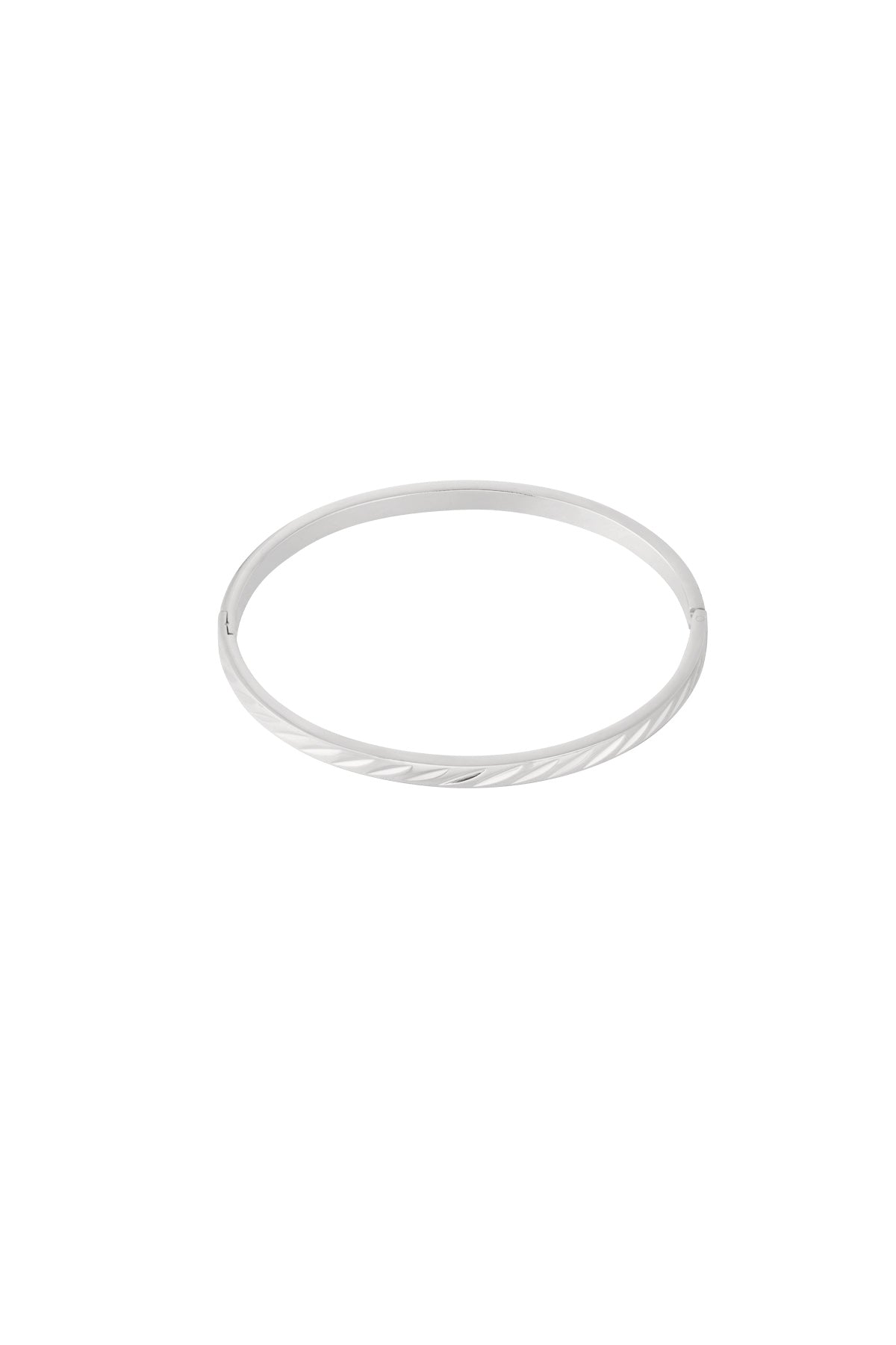Goud & Zilver Geo Luxe Bangle Armband RVS – Goud & Zilver – gedragen op model | Tudor Gems