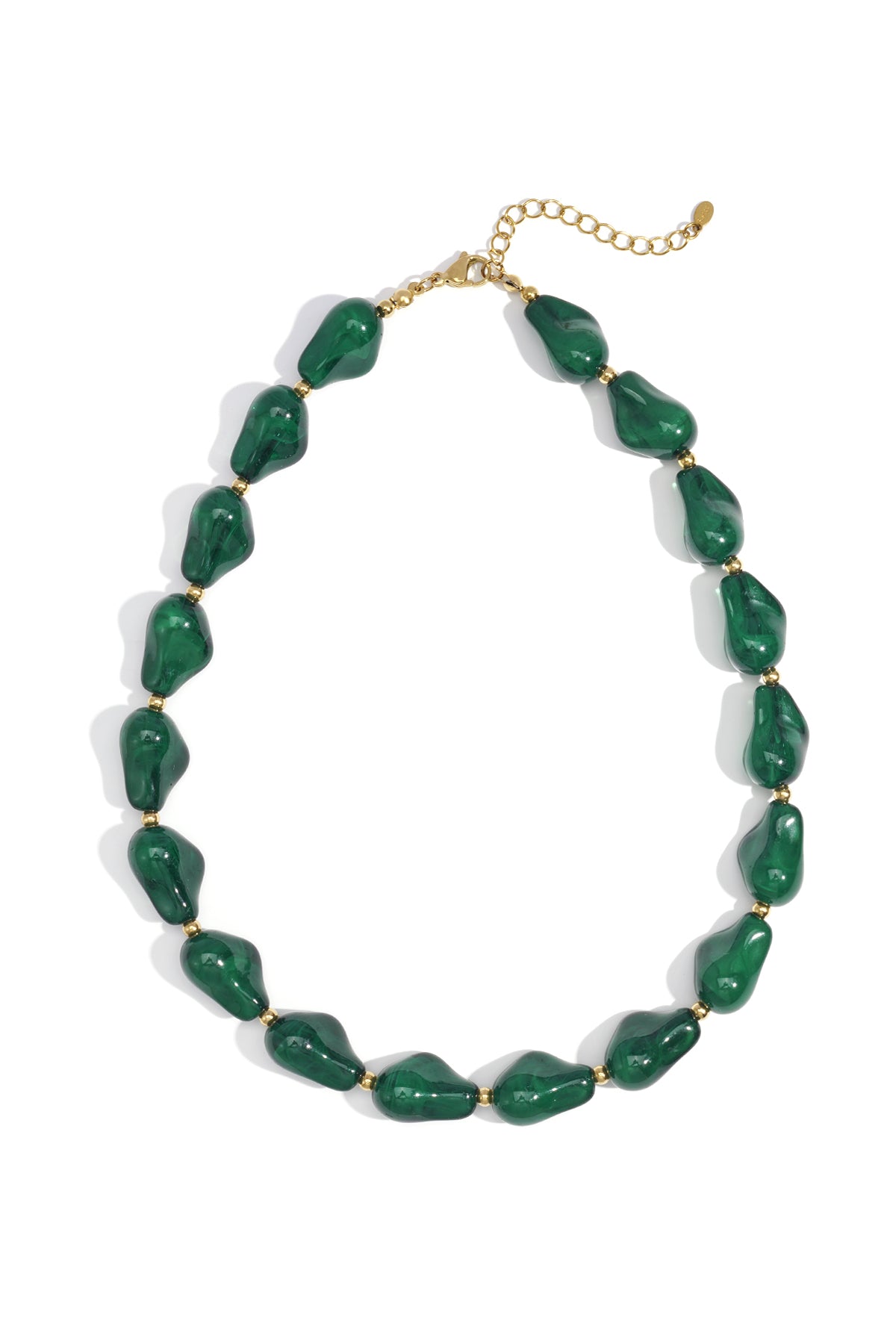 Roze Valencia Beaded Statement Ketting Bruin & Roze RVS – lifestyle shot | Tudor Gems