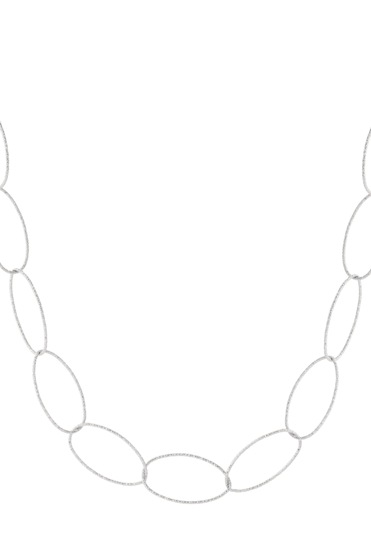 Goud & Zilver Valeria Oval Chain Ketting RVS Goud & Zilver – lifestyle shot | Tudor Gems