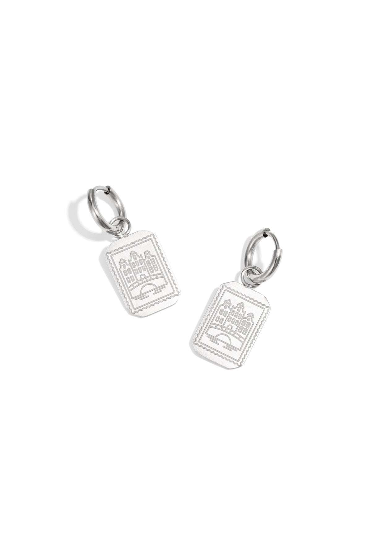 Goud & Zilver Amsterdam Canal Charm Oorbellen RVS Goud & Zilver – foto 7 | Tudor Gems
