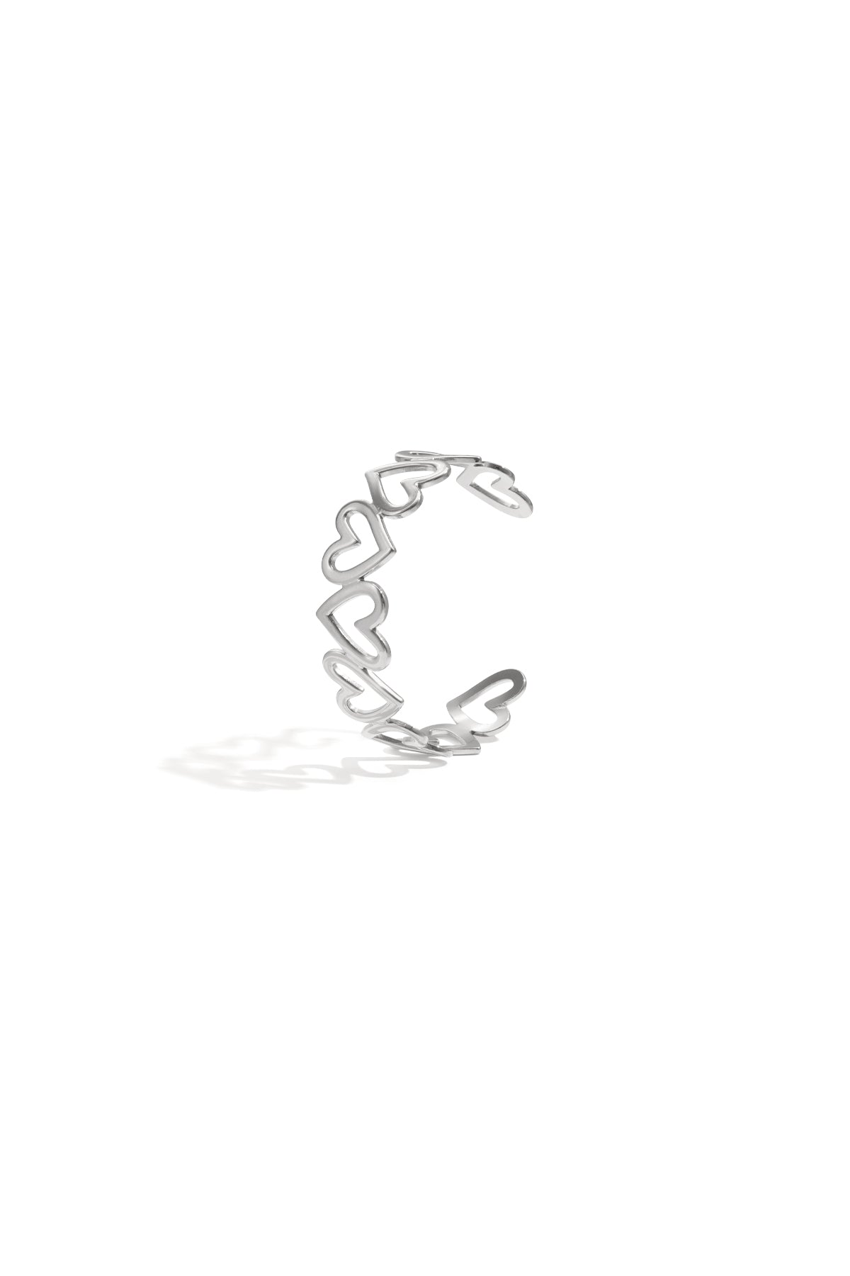 Goud & Zilver Hart Cuff Armband RVS Goud & Zilver – – gedragen op model | Tudor Gems