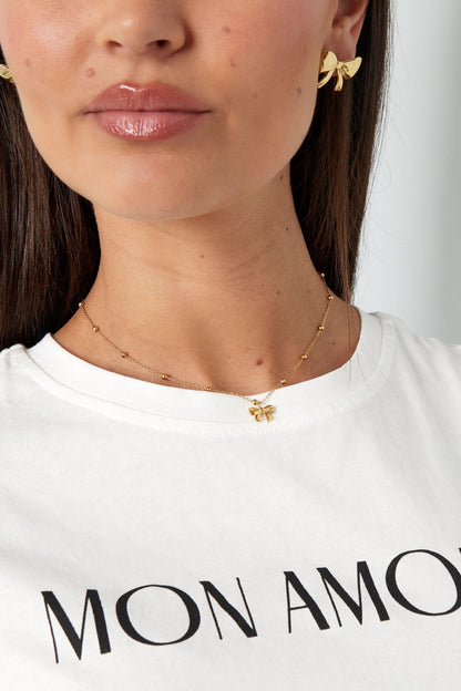 Elegant Stainless Steel Pendant Necklace, Silver & Gold