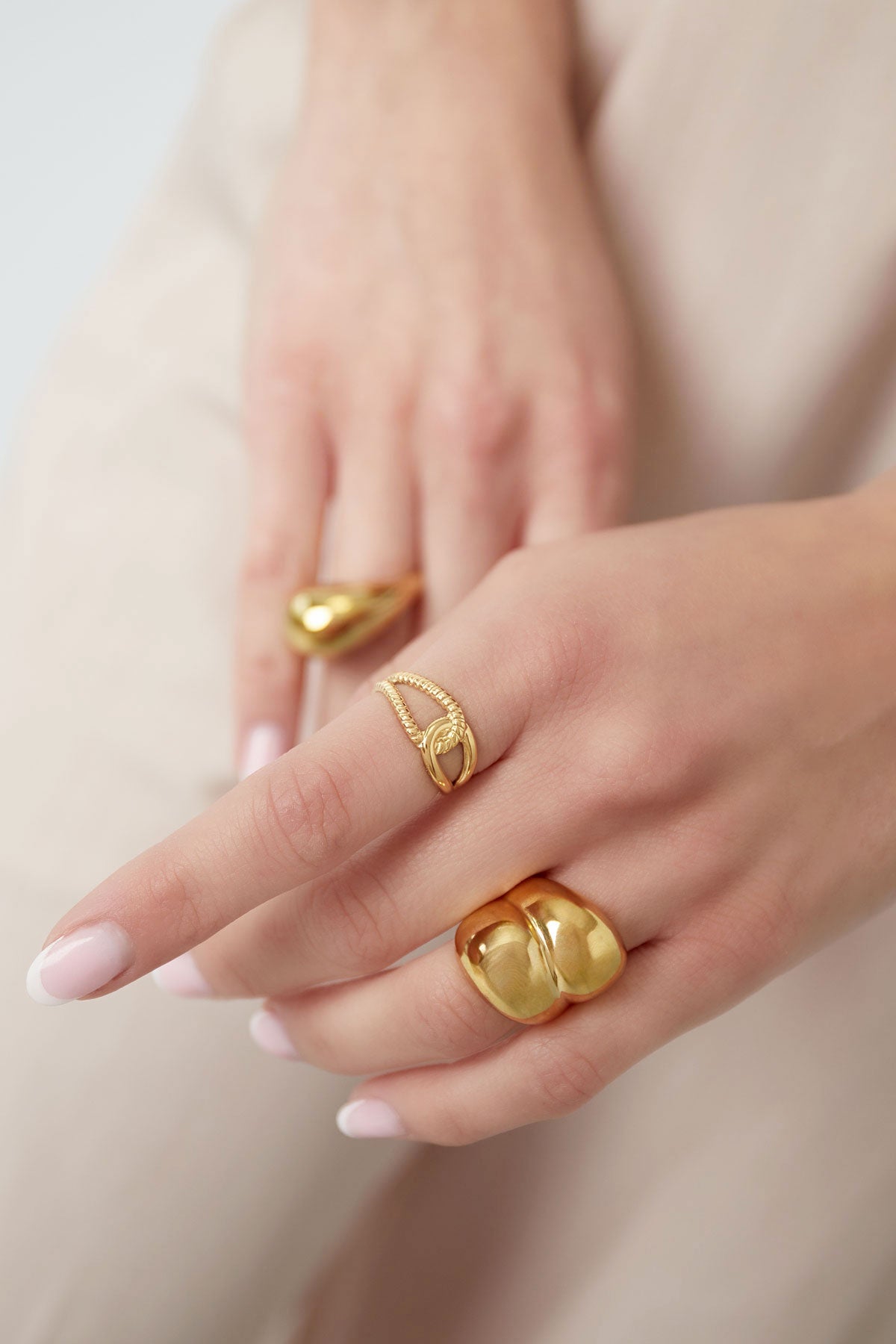 Forever Connected RVS Ring Goud & Zilver Zilver — RVS Waterproof Nikkelvrij | Tudor Gems