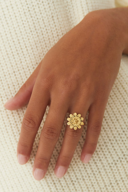 Blossom Bliss RVS Ring Goud & Zilver Goud — RVS Waterproof Nikkelvrij | Tudor Gems
