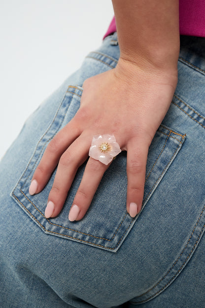 Flora Rêve RVS Ring Goud & Zilver Goud — RVS Waterproof Nikkelvrij | Tudor Gems