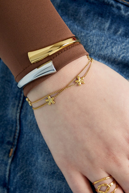 Lunéa RVS Armband Goud & Zilver Goud — RVS Waterproof Nikkelvrij | Tudor Gems
