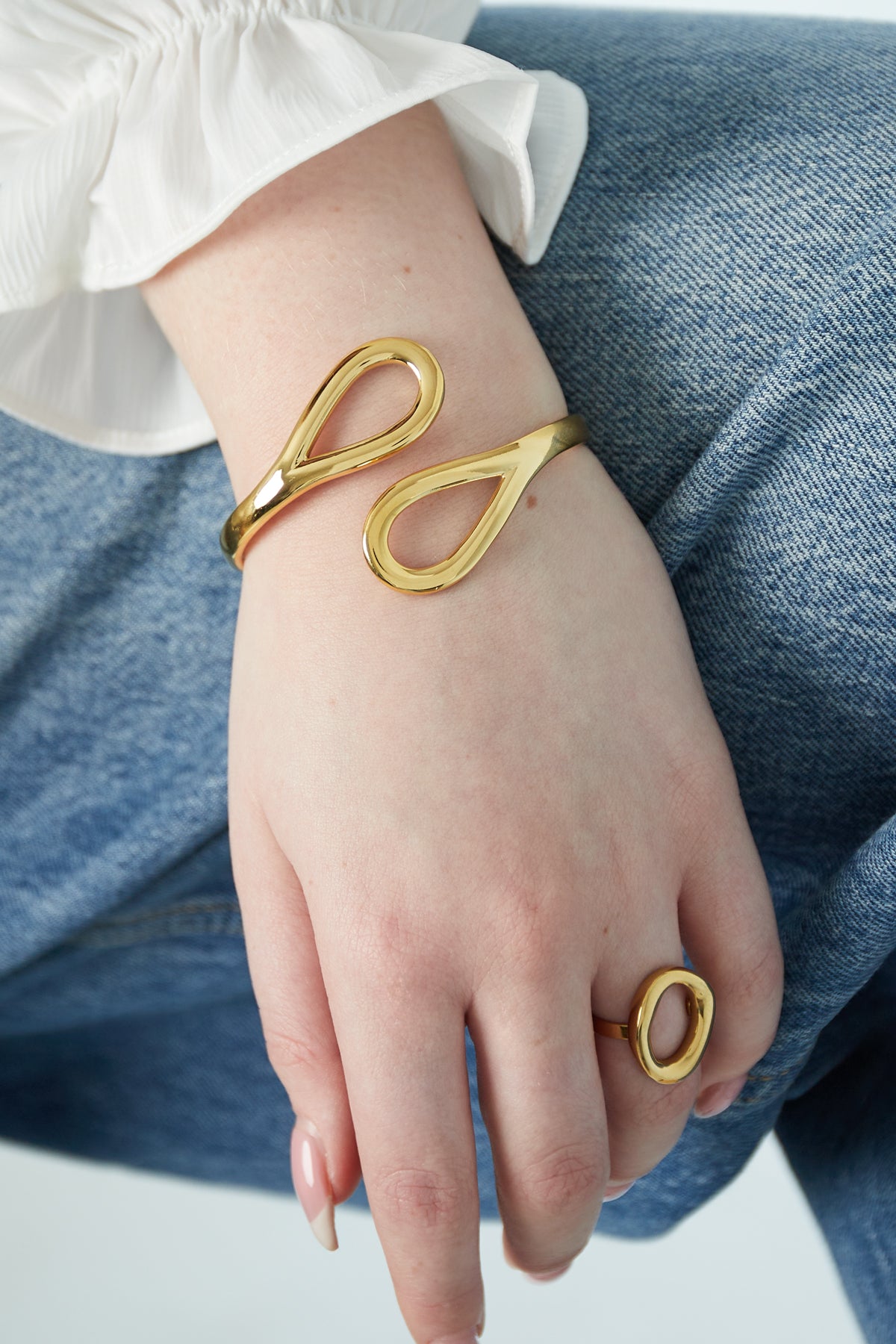 Connecté RVS Armband Goud & Zilver Zilver — RVS Waterproof Nikkelvrij | Tudor Gems