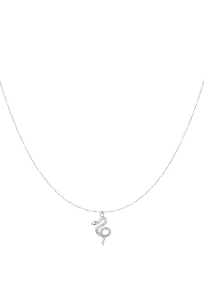 Goud & Zilver Serpenta Slang Ketting RVS Goud & Zilver – gedragen op model | Tudor Gems