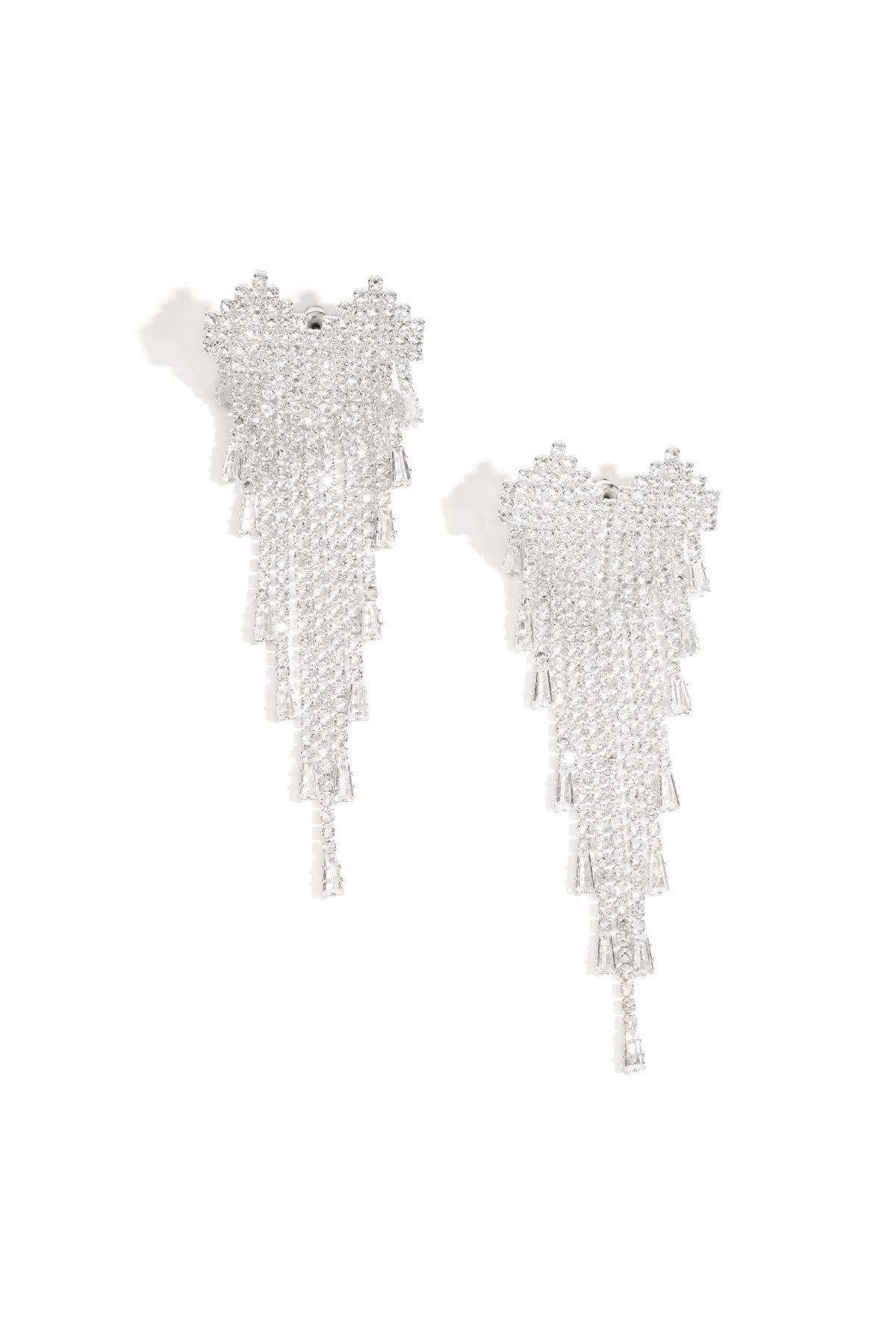 Goud & Zilver Aurora Crystal Waterfall Oorbellen RVS Goud & Zilver – lifestyle shot | Tudor Gems