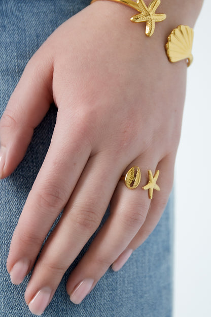 Summer Vibe RVS Ring Goud & Zilver Goud — RVS Waterproof Nikkelvrij | Tudor Gems