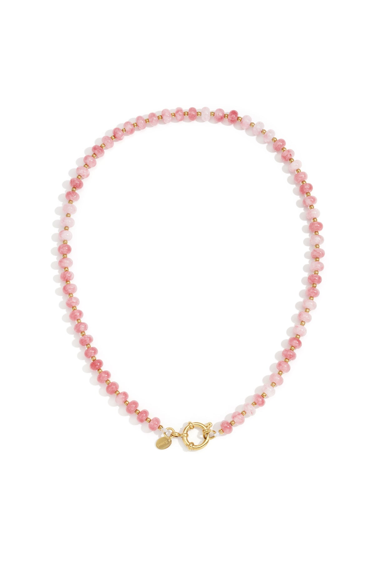 Goud & Roze Kralen Ketting – Goud & Kralen RVS – foto 8 | Tudor Gems