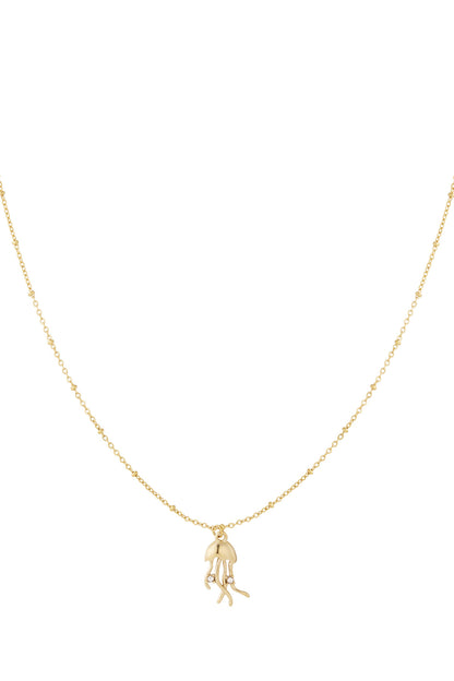 Goud & Zilver Aurelia Jellyfish Ketting RVS – Goud & Zilver – productfoto | Tudor Gems