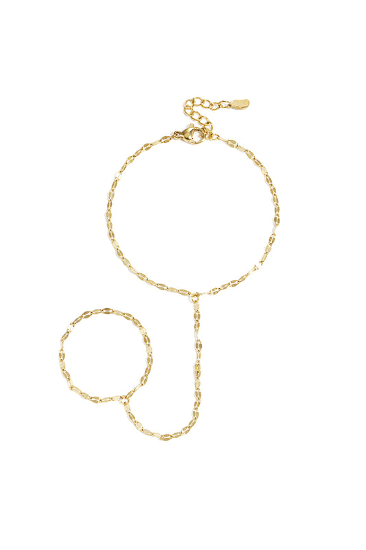 Vita Chunky Handchain van roestvrij staal in goud en zilver | Tudor Gems