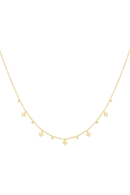 Elegant Stainless Steel Fruit Necklace - Silver & Gold