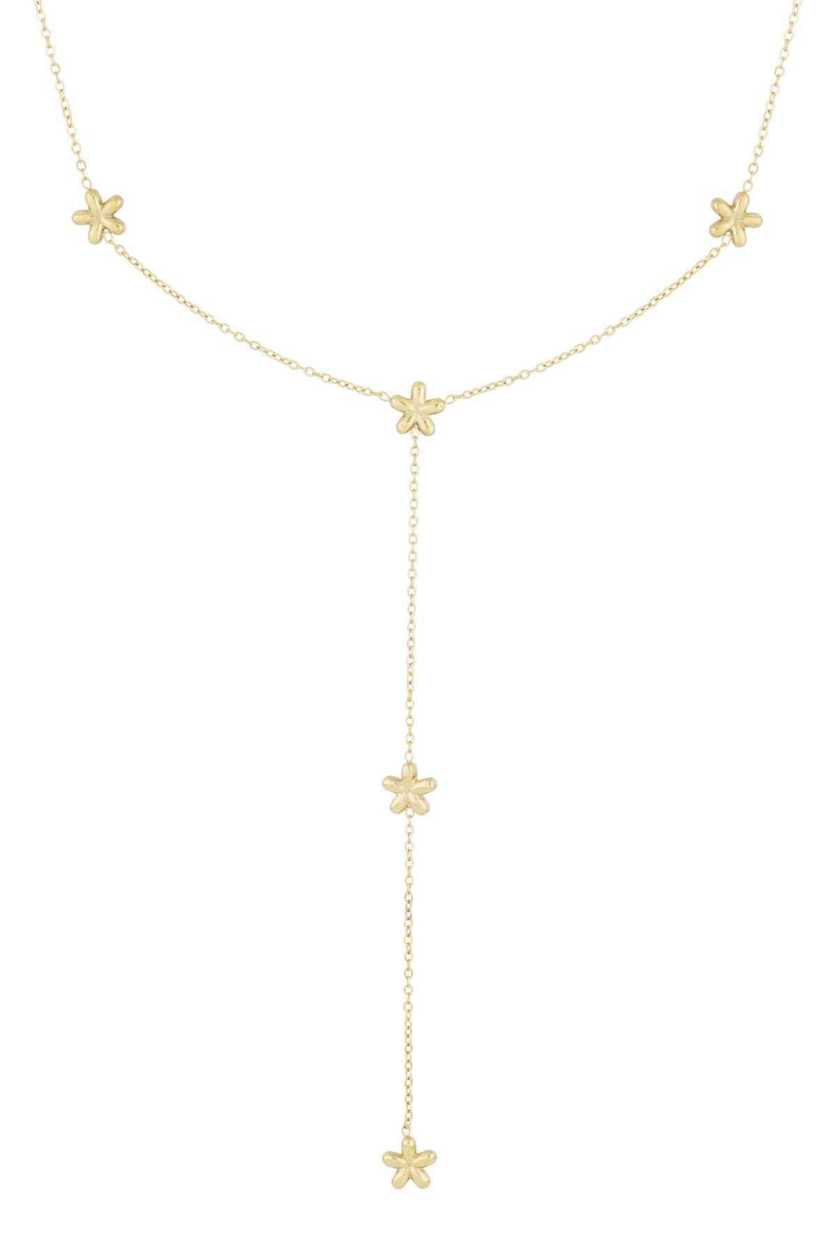 Elegant Flower Pendant Necklace in Silver and Gold