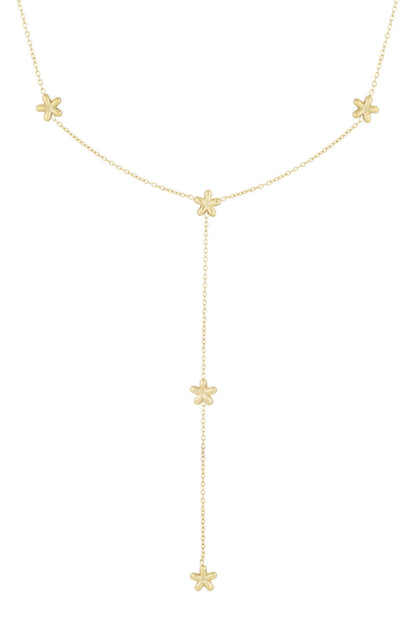 Elegant Flower Pendant Necklace in Silver and Gold