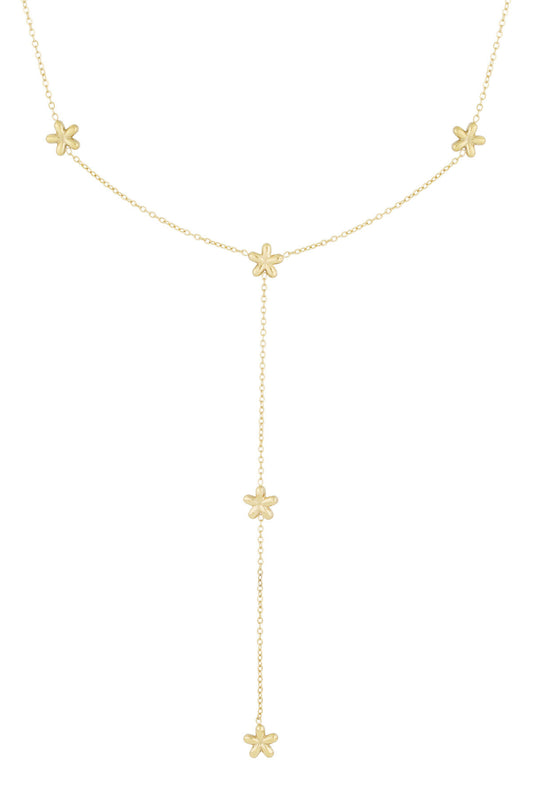 Elegant Flower Pendant Necklace in Silver and Gold