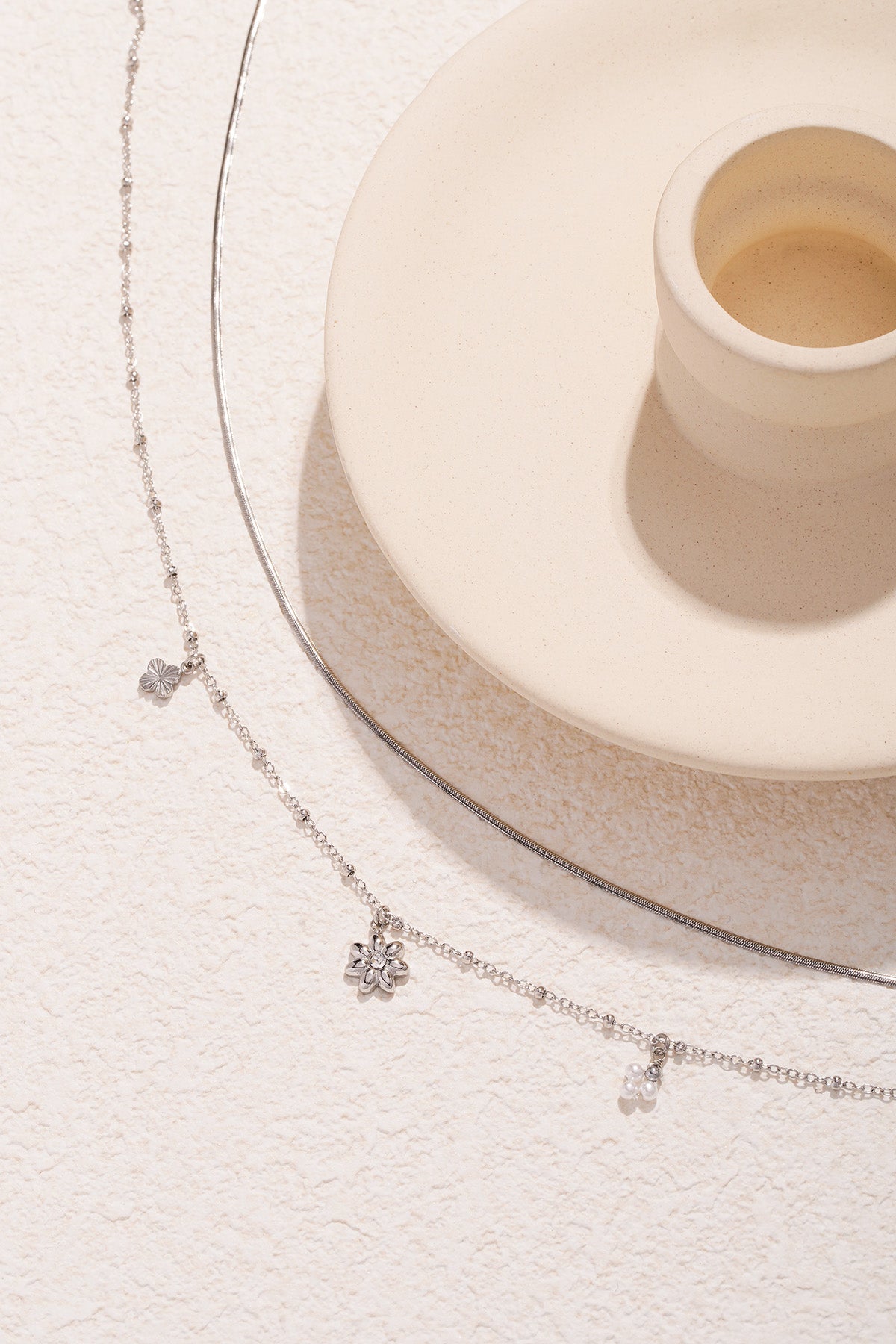 Goud & Zilver Celeste Bloom Layered Ketting RVS – Goud & Zilver – foto 6 | Tudor Gems