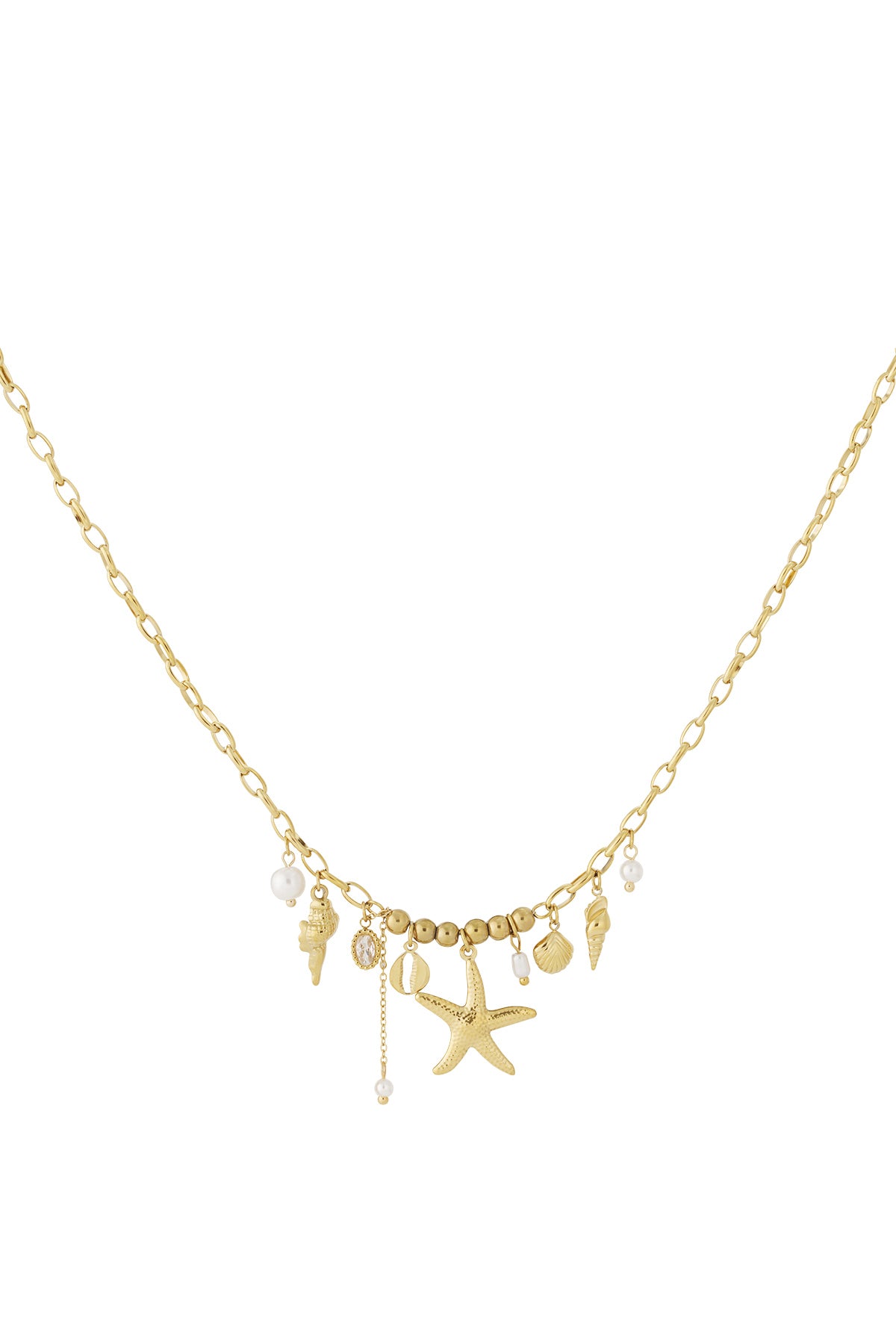Goud & Zilver Ocean Luxe Charm Ketting RVS Goud & Zilver – productfoto | Tudor Gems