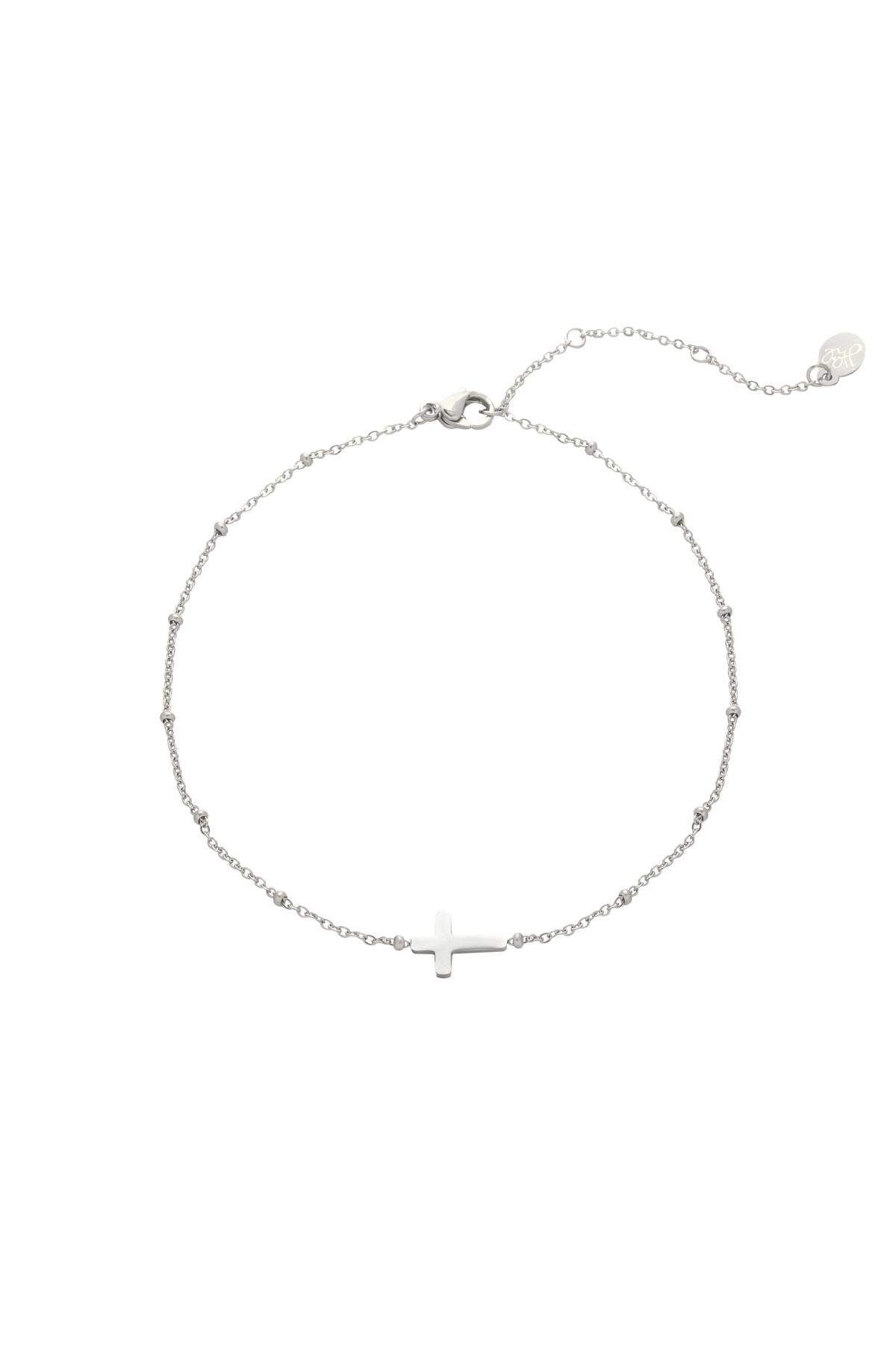 Enkelbandje Classic Cross Zilver Stainless Steel