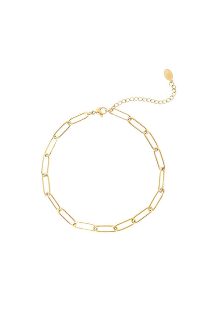 Enkelband Plain Chain Zilver Stainless Steel