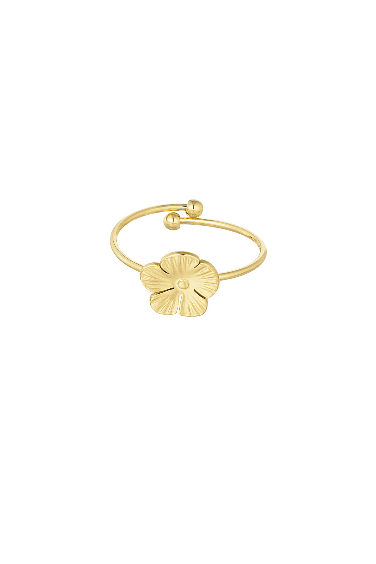 Goud Fiorella Bloom Ring RVS Goud – productfoto | Tudor Gems