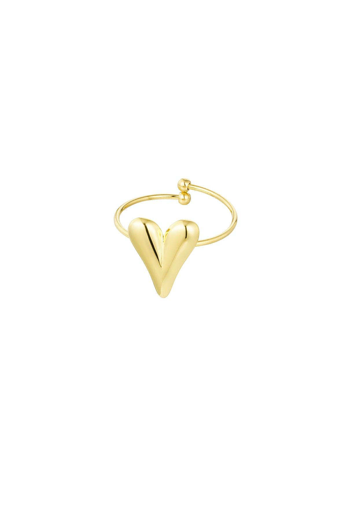 Amora RVS Hartjes Ring Goud & Zilver Goud — RVS Waterproof Nikkelvrij | Tudor Gems