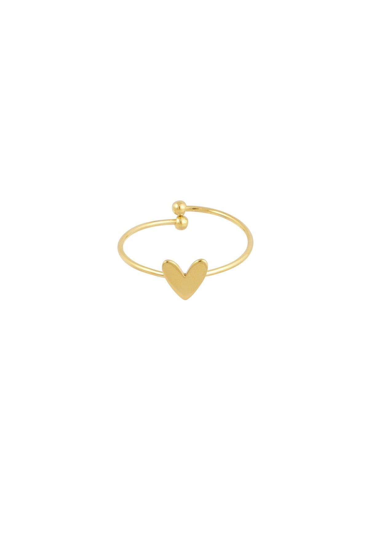 Goud Amora Minimal Heart Ring RVS Goud – productfoto | Tudor Gems