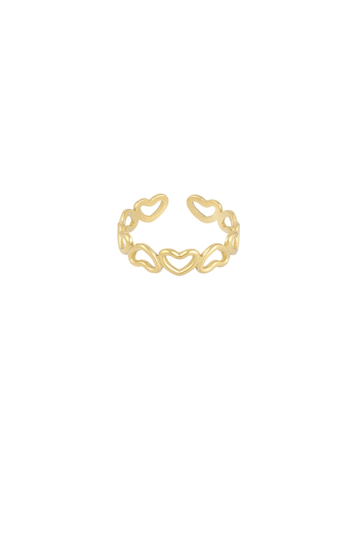 Amour RVS Ring Goud & Zilver Goud — RVS Waterproof Nikkelvrij | Tudor Gems