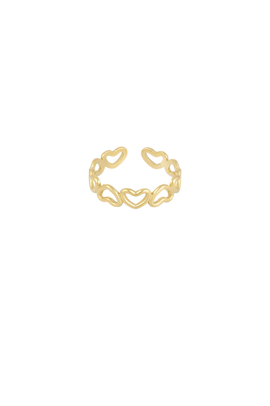 Amour RVS Ring Goud & Zilver Goud — RVS Waterproof Nikkelvrij | Tudor Gems