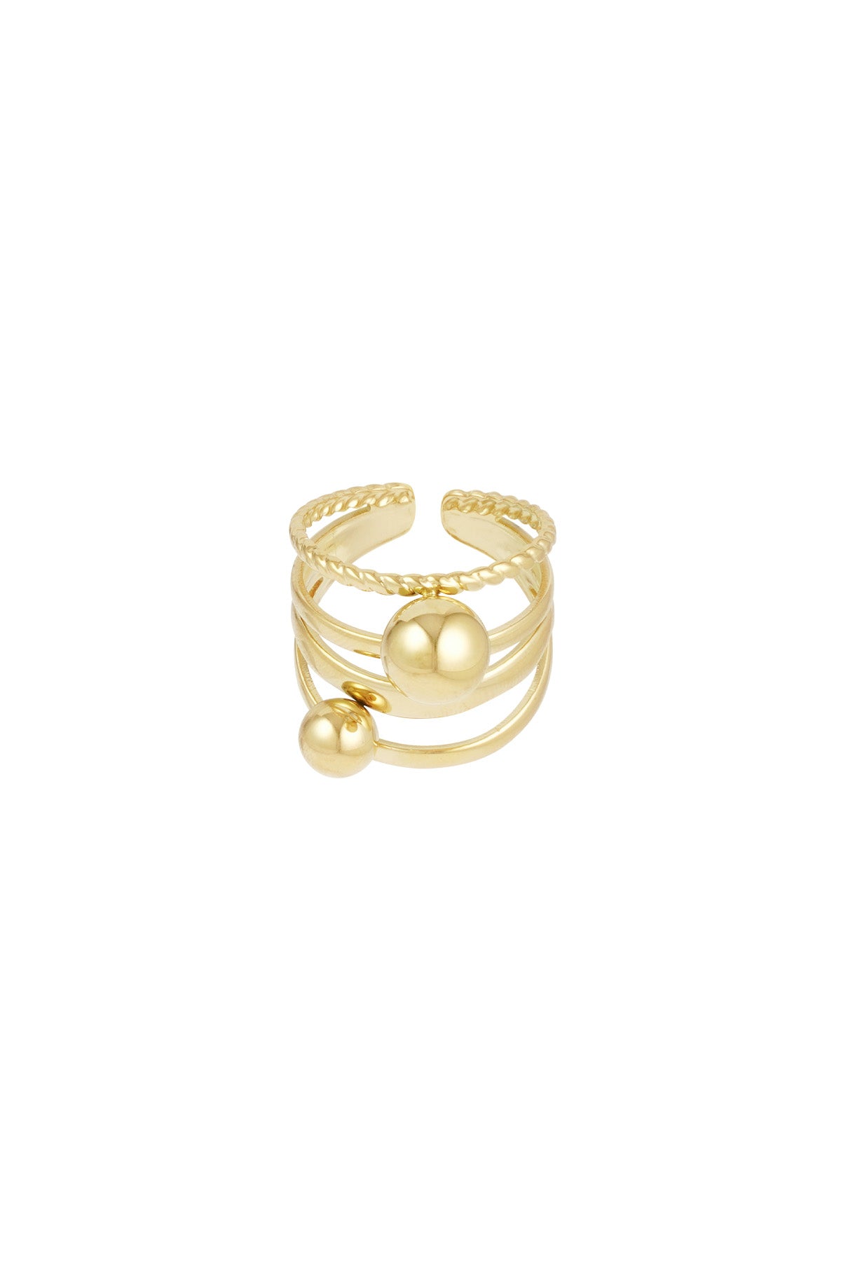 Valéa RVS Layered Rings Goud & Zilver Goud — RVS Waterproof Nikkelvrij | Tudor Gems