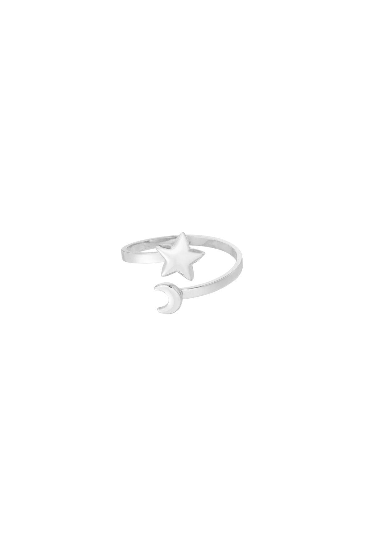 Goud & Zilver Celestia Moon Star Ring RVS Goud & Zilver – lifestyle shot | Tudor Gems