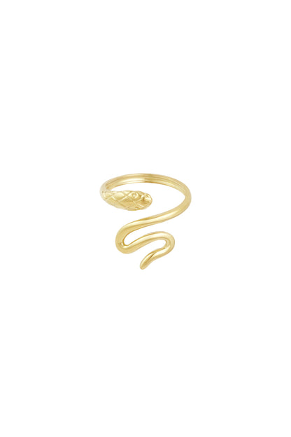 Dazzle Serpent RVS Ring Goud & Zilver Goud — RVS Waterproof Nikkelvrij | Tudor Gems