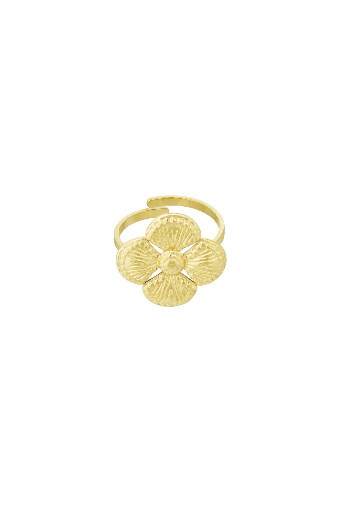 Clover Luxe RVS Ring Goud & Zilver Goud — RVS Waterproof Nikkelvrij | Tudor Gems