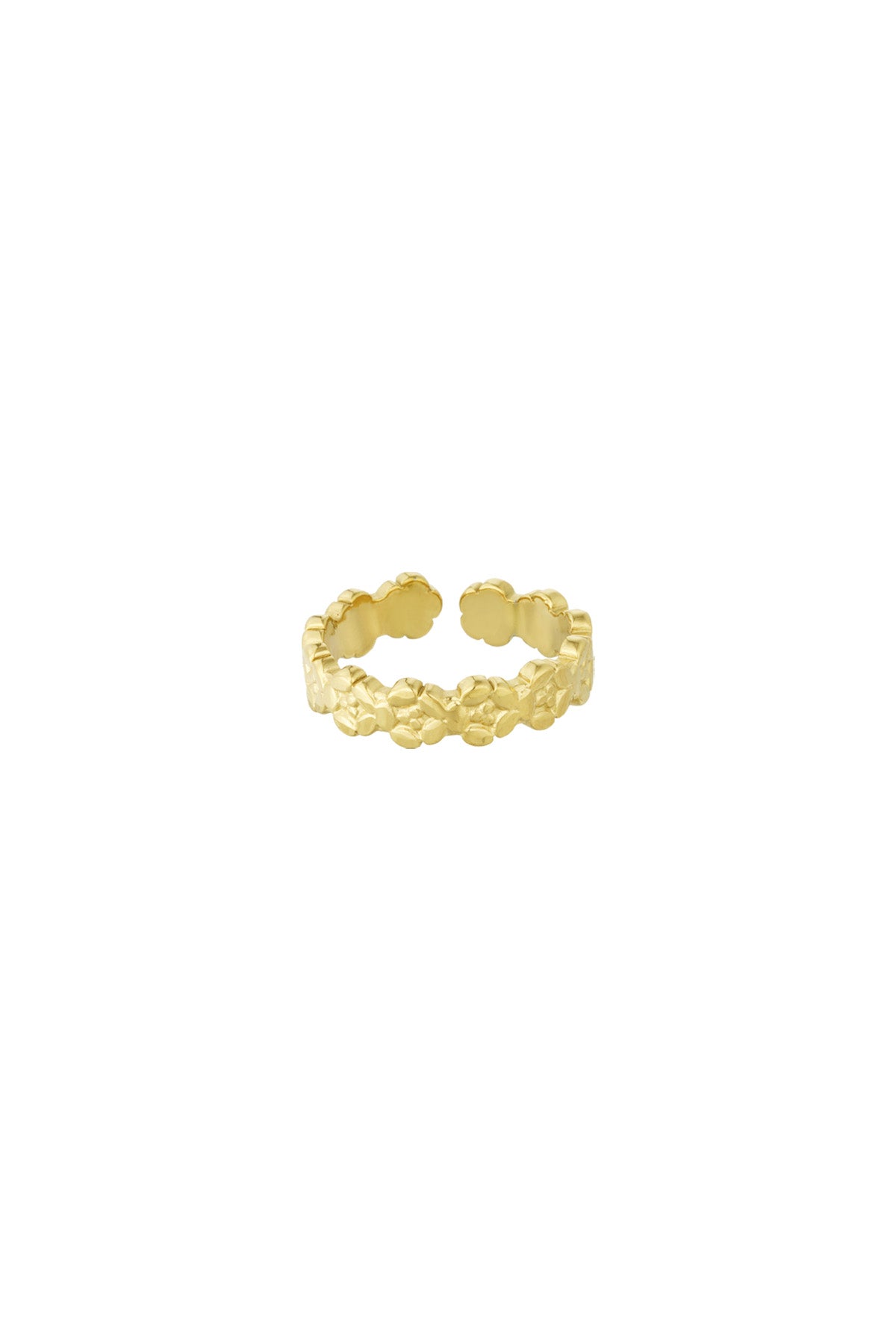 Shimmer Fleur RVS Ring Goud & Zilver Goud — RVS Waterproof Nikkelvrij | Tudor Gems