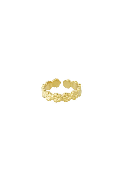 Shimmer Fleur RVS Ring Goud & Zilver Goud — RVS Waterproof Nikkelvrij | Tudor Gems