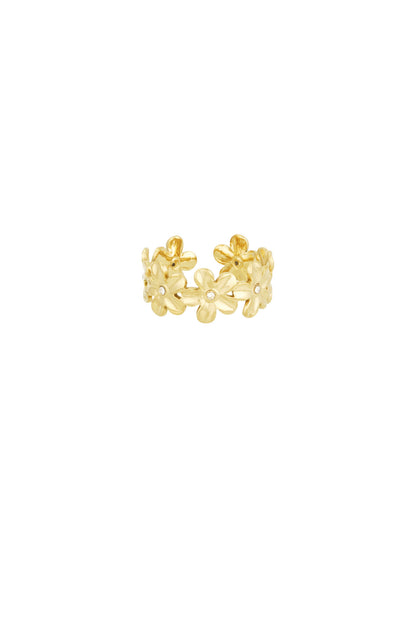 Goud & Zilver Flora Infinity Bloemen Ring RVS – Goud & Zilver – productfoto | Tudor Gems