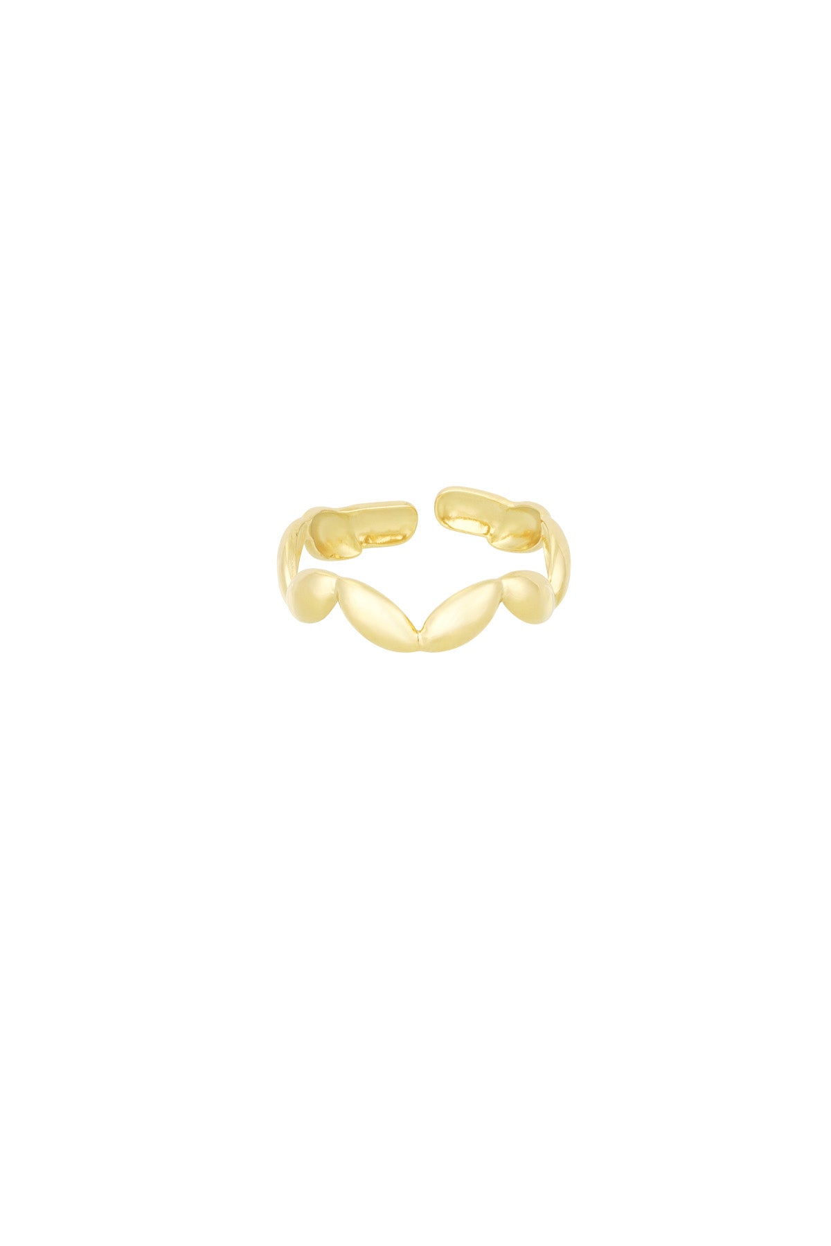 Go RVS Wavy Wonder Goud & Zilver Goud — RVS Waterproof Nikkelvrij | Tudor Gems