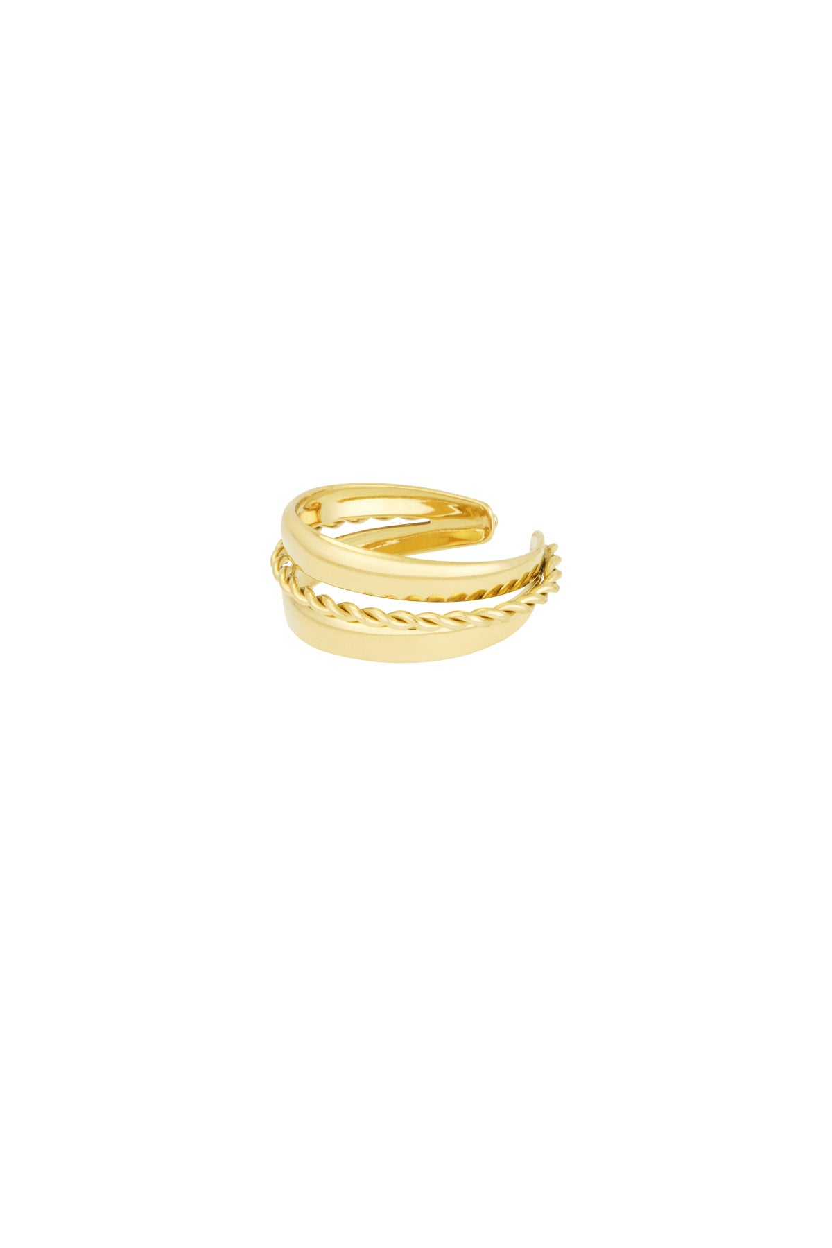 Spira Luxe RVS Ring Goud & Zilver Goud — RVS Waterproof Nikkelvrij | Tudor Gems