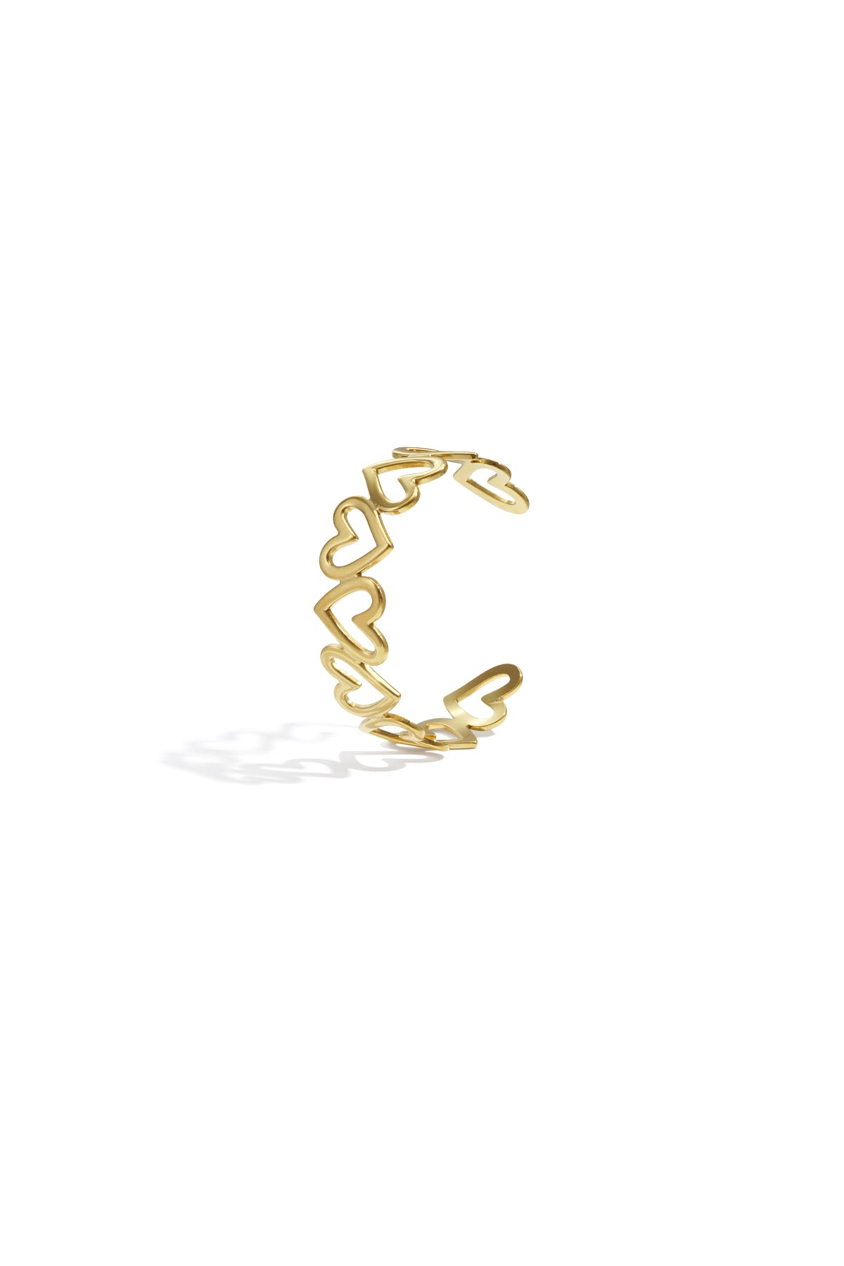 Goud & Zilver Hart Cuff Armband RVS Goud & Zilver – – productfoto | Tudor Gems