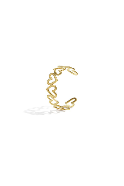 Goud & Zilver Hart Cuff Armband RVS Goud & Zilver – – productfoto | Tudor Gems