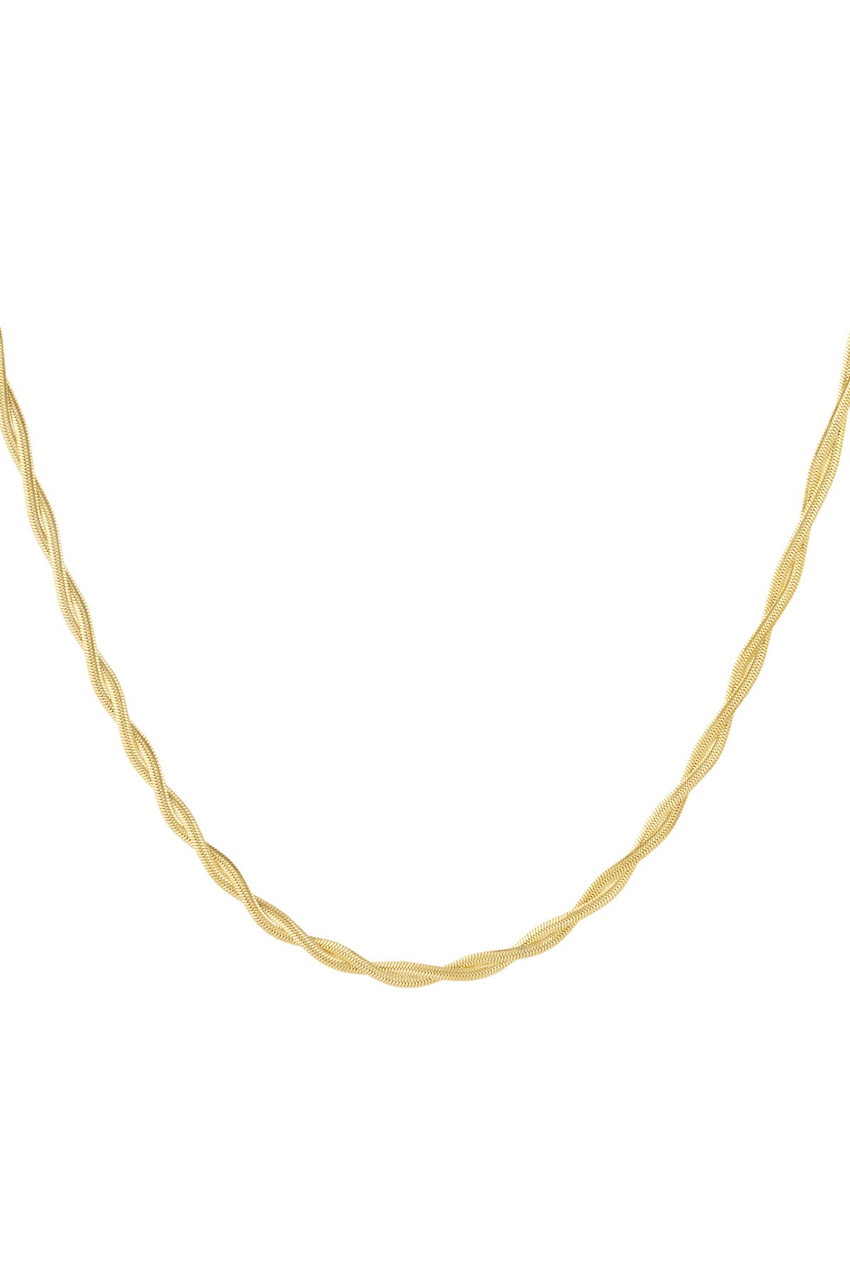 Goud & Zilver Twista Gedraaide Ketting RVS Goud & Zilver – productfoto | Tudor Gems
